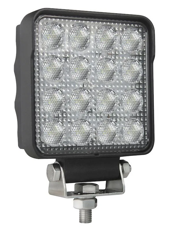 357106012 – HELLA Work Light, 4.2 Inch Square Long Range Pedestal Mount 25 Watts/ 2000 Measured Lumens 2.08 AMP At 12...